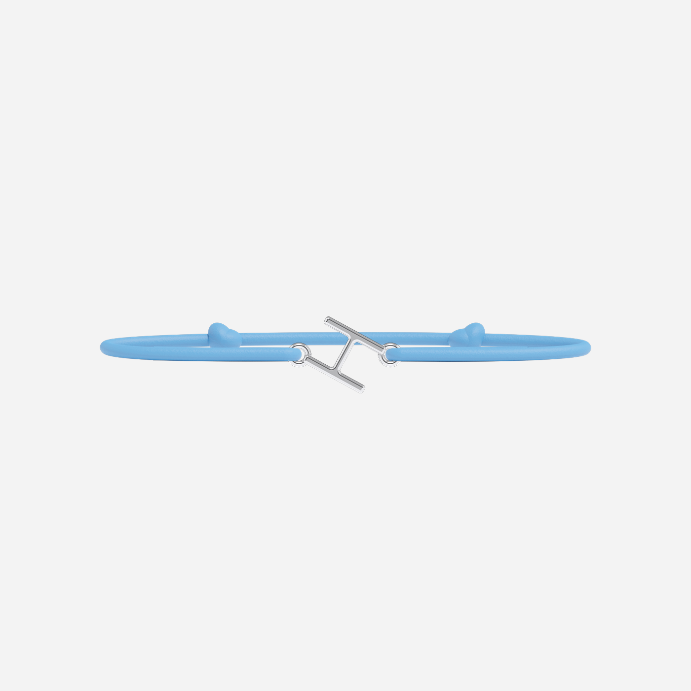 Pulsera Letras Bañada en Plata - Niño - Azul Cielo