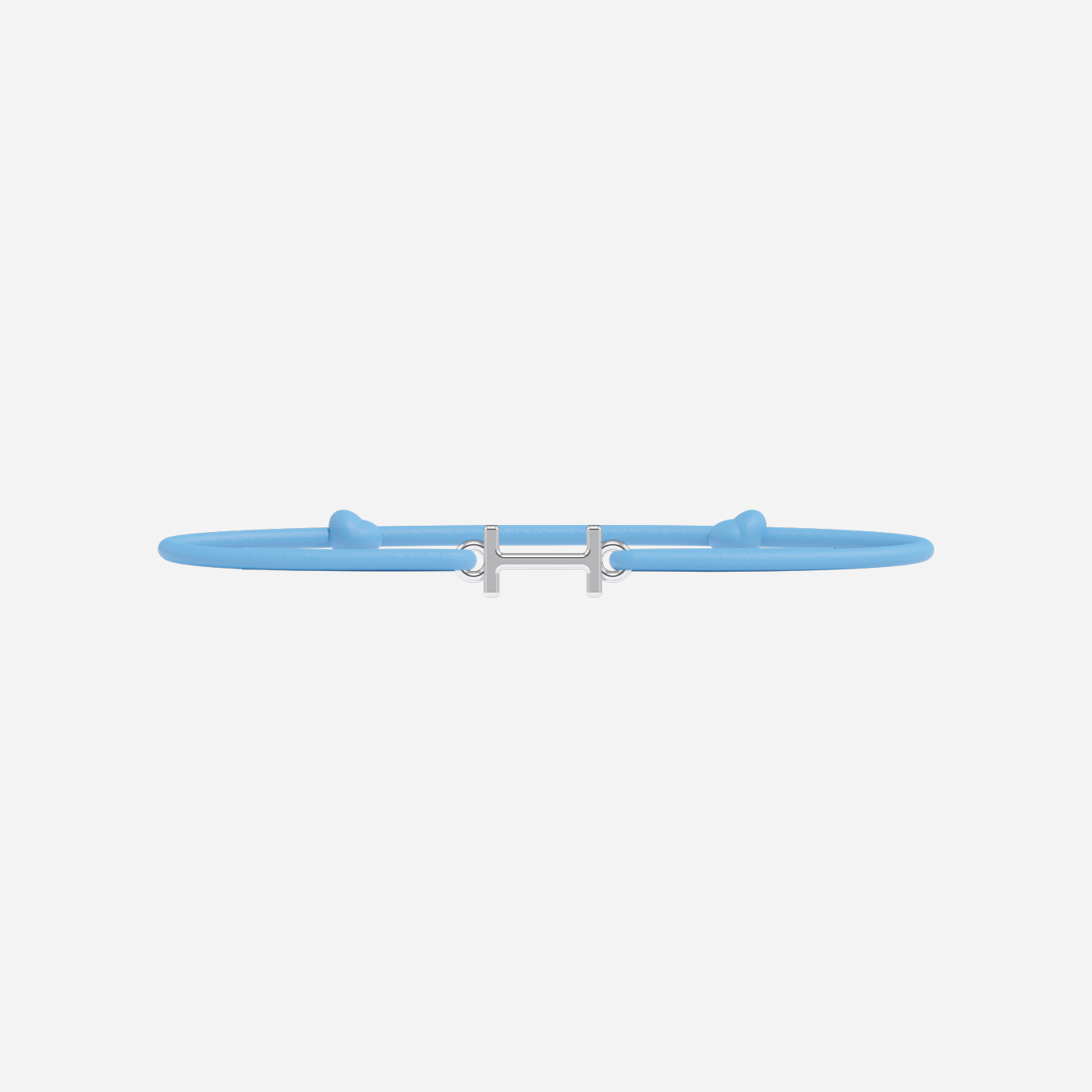 Pulsera Letras Bañada en Plata - Niño - Azul Cielo