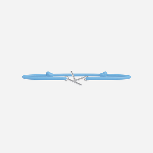 Bracelet K - Plaqué Argent Enfant - Bleu Ciel