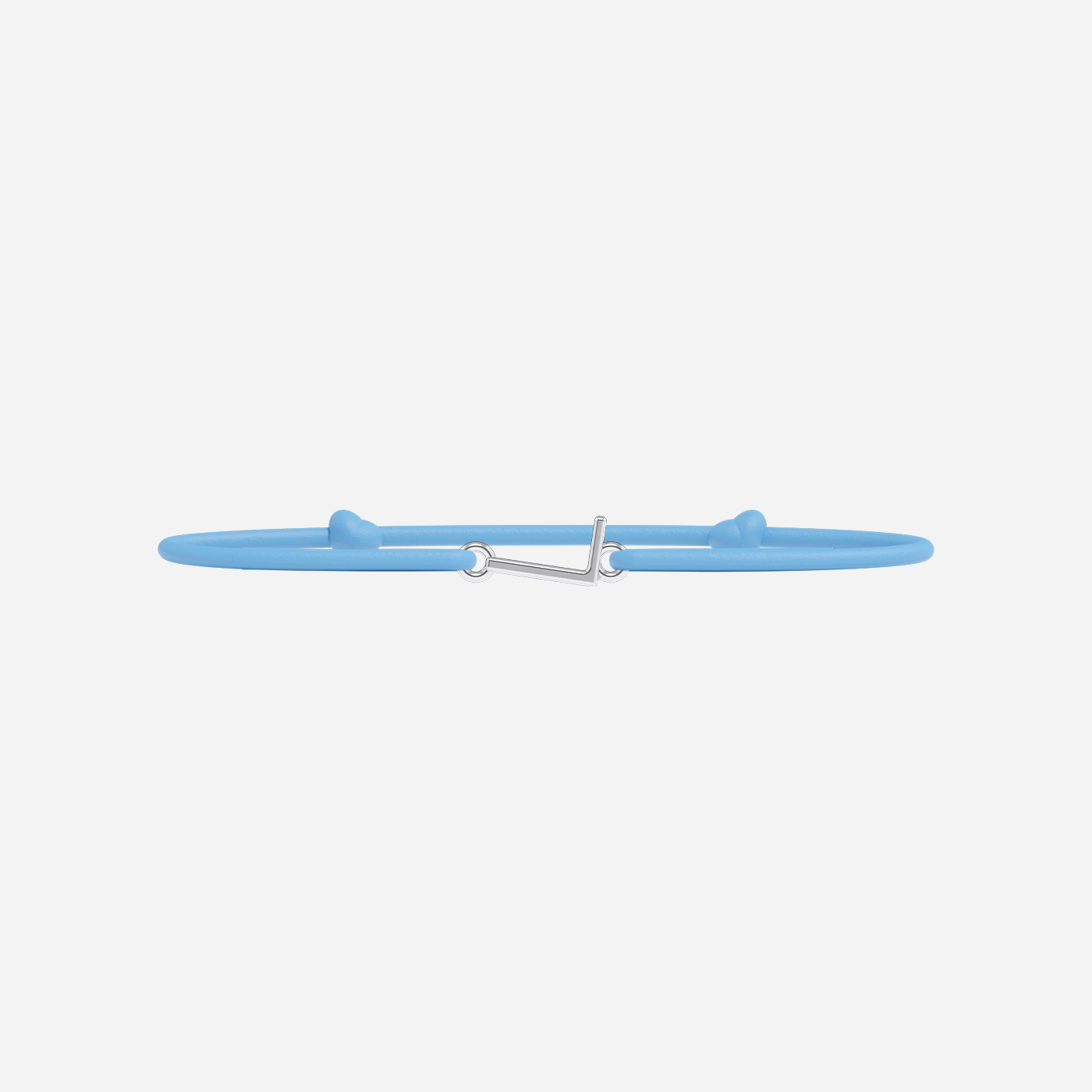 Pulsera Letras Bañada en Plata - Niño - Azul Cielo