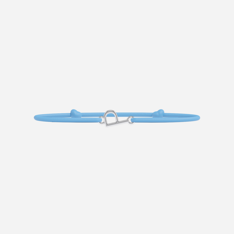 Bracelet P - Plaqué Argent Enfant - Bleu Ciel