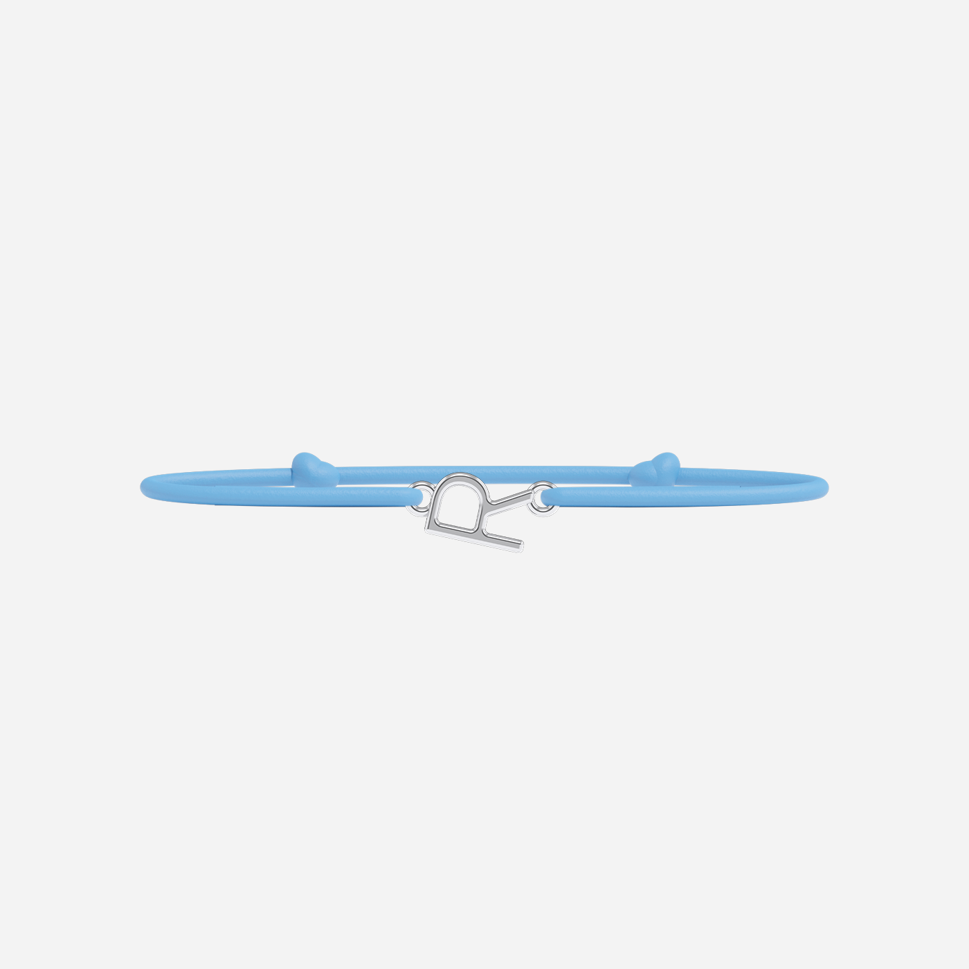 Pulsera Letras Bañada en Plata - Niño - Azul Cielo