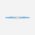 Pulsera Letras Bañada en Plata - Niño - Azul Cielo