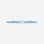 Pulsera Letras Bañada en Plata - Niño - Azul Cielo