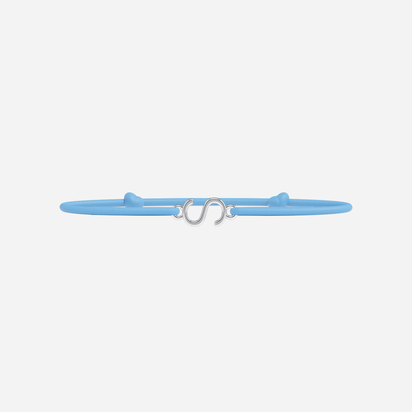 Pulsera Letras Bañada en Plata - Niño - Azul Cielo