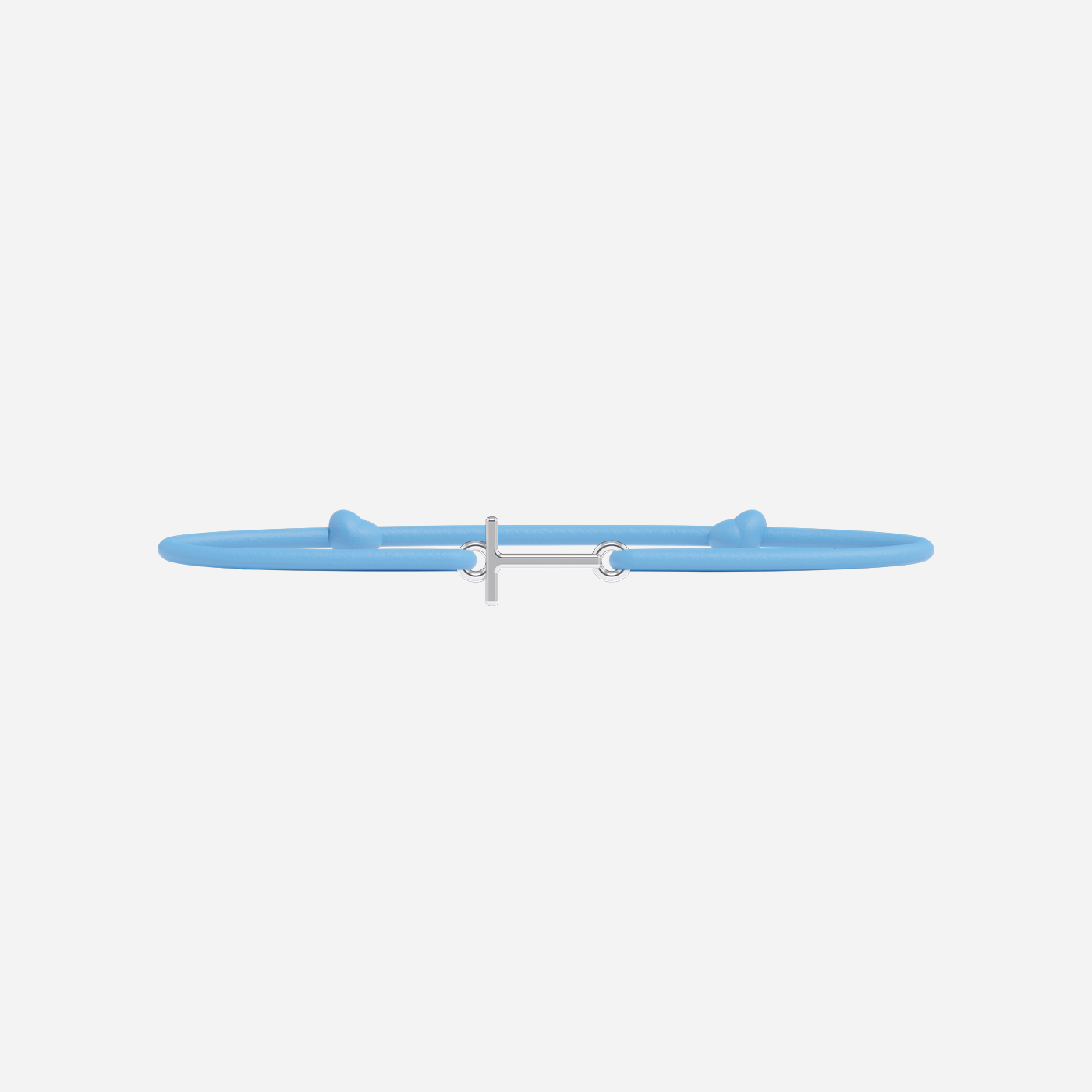 Pulsera Letras Bañada en Plata - Niño - Azul Cielo