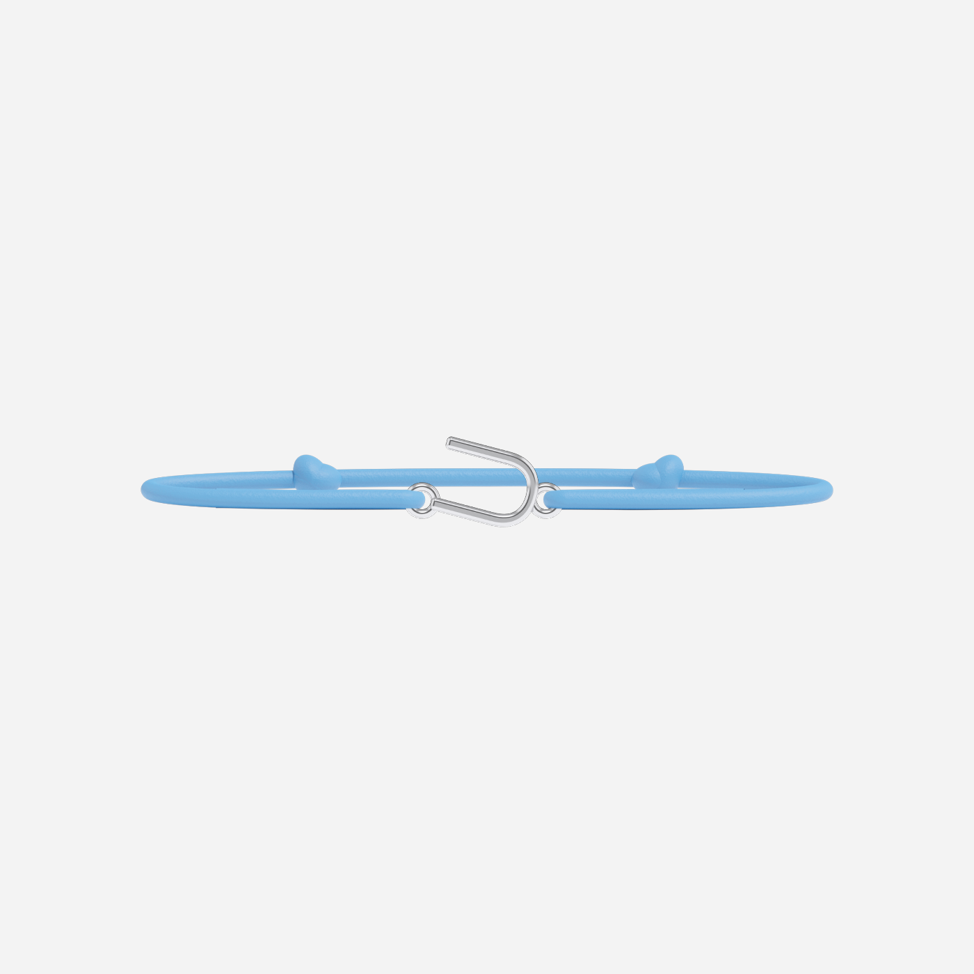 Pulsera Letras Bañada en Plata - Niño - Azul Cielo