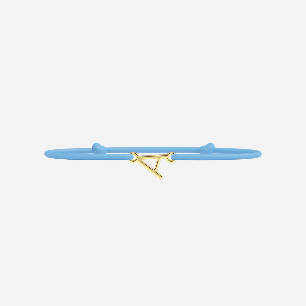 Golden Letters Bracelet - Child - Sky Blue