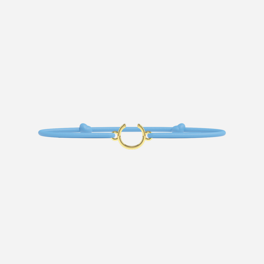 Golden Letters Bracelet - Child - Sky Blue