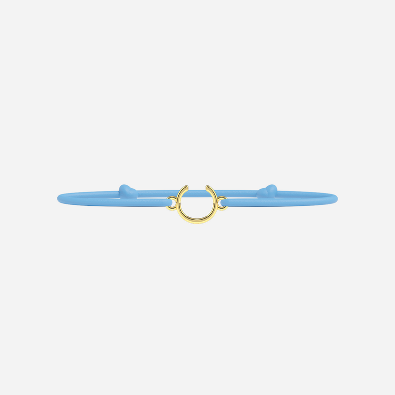 Bracelet C - Doré Enfant - Bleu Ciel