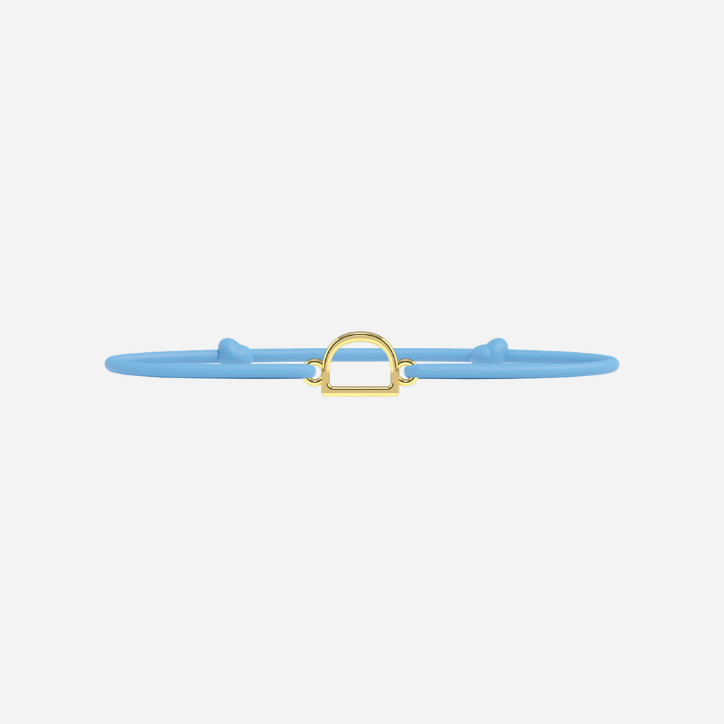 Golden Letters Bracelet - Child - Sky Blue