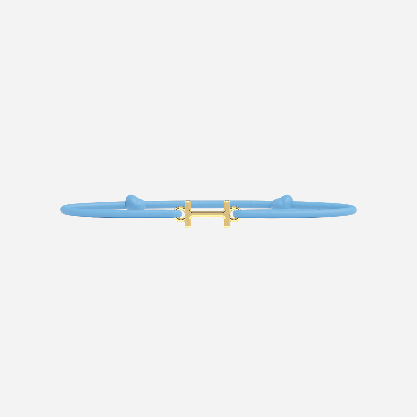 Bracelet Lettres Dorées Enfant - Bleu Ciel