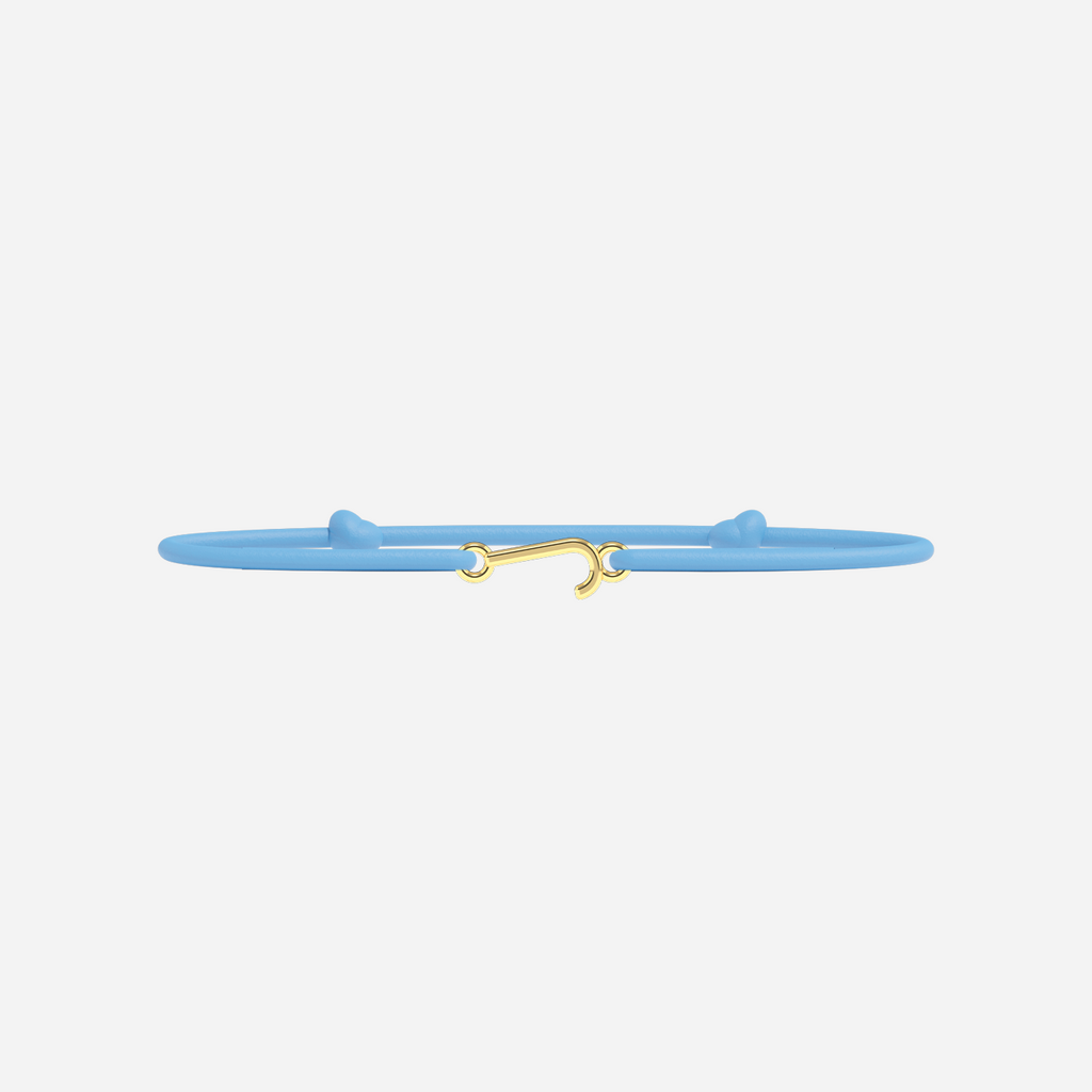 Golden Letters Bracelet - Child - Sky Blue