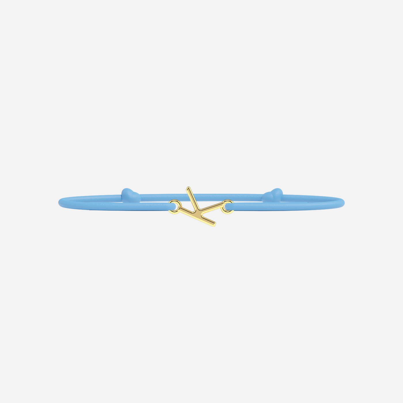 Golden Letters Bracelet - Child - Sky Blue