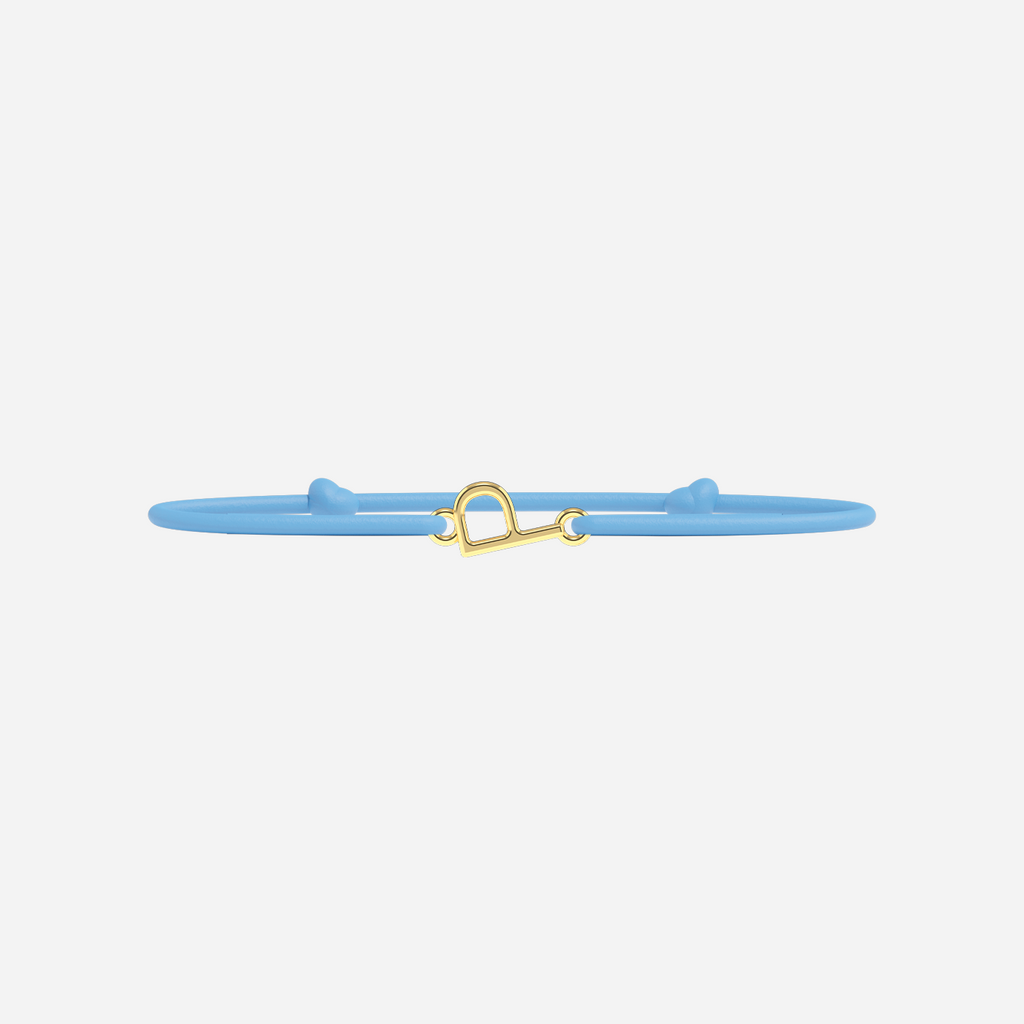 Golden Letters Bracelet - Child - Sky Blue