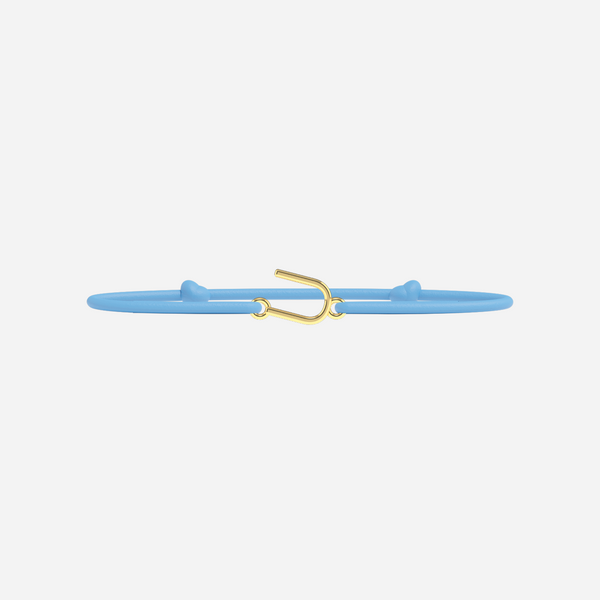 Bracelet Lettres Dorées Enfant - Bleu Ciel