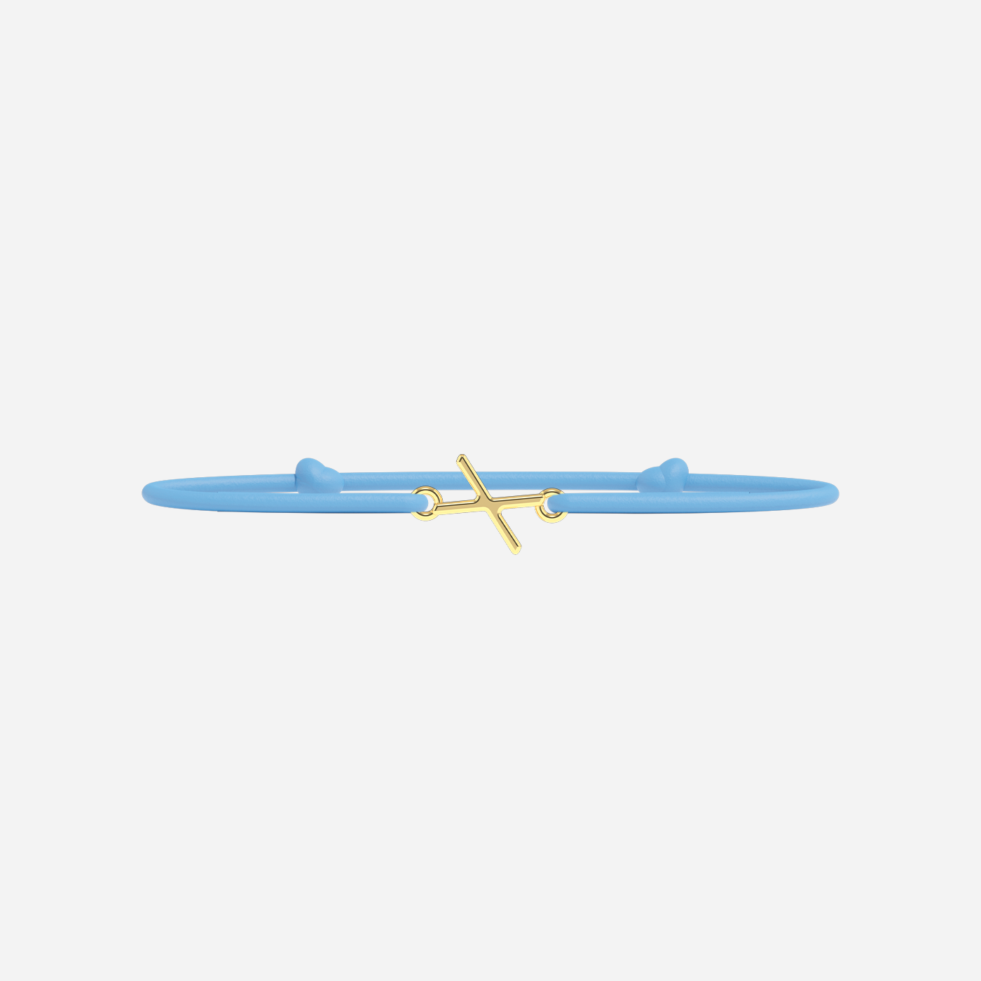 Golden Letters Bracelet - Child - Sky Blue