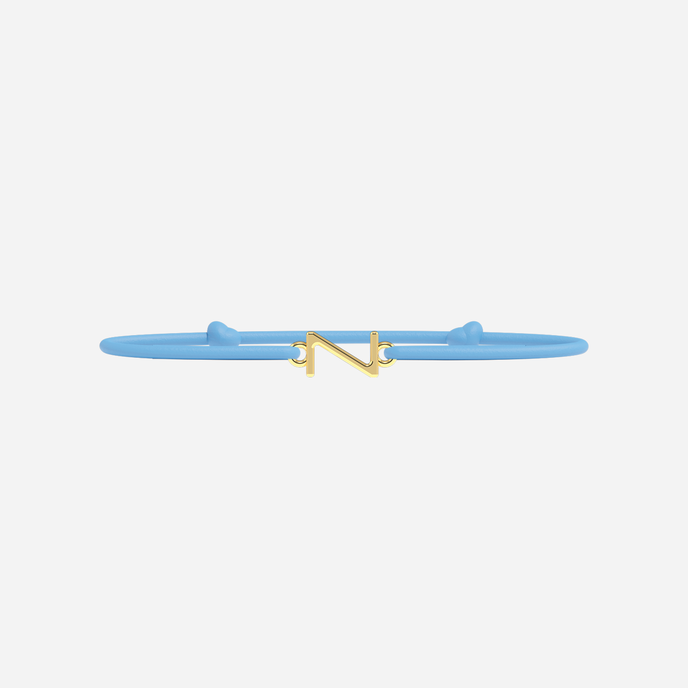 Bracelet Lettres Dorées Enfant - Bleu Ciel