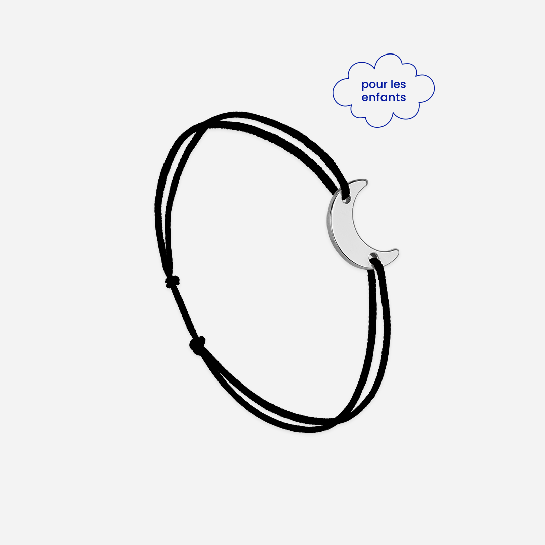 Bracelet Lune Noir - Noir