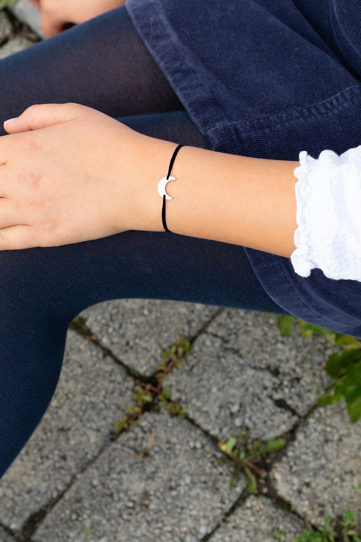 Bracelet Lune Noir  - Noir