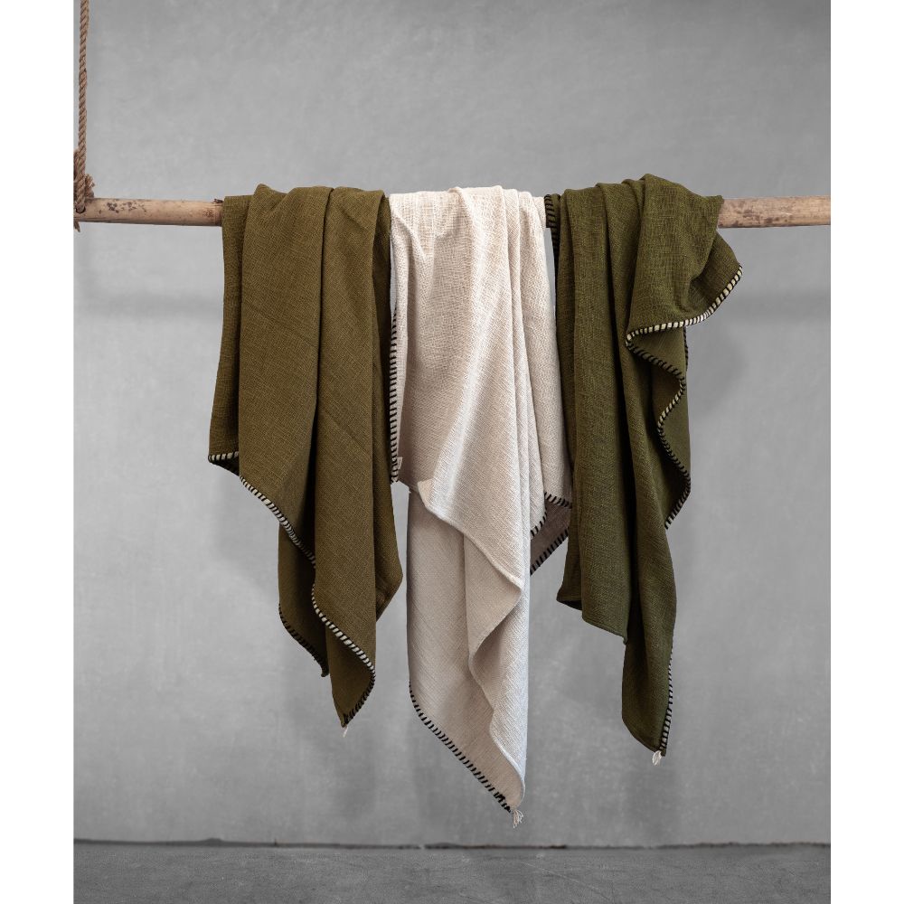 Slub Cotton Throw Blanket 140x220cm