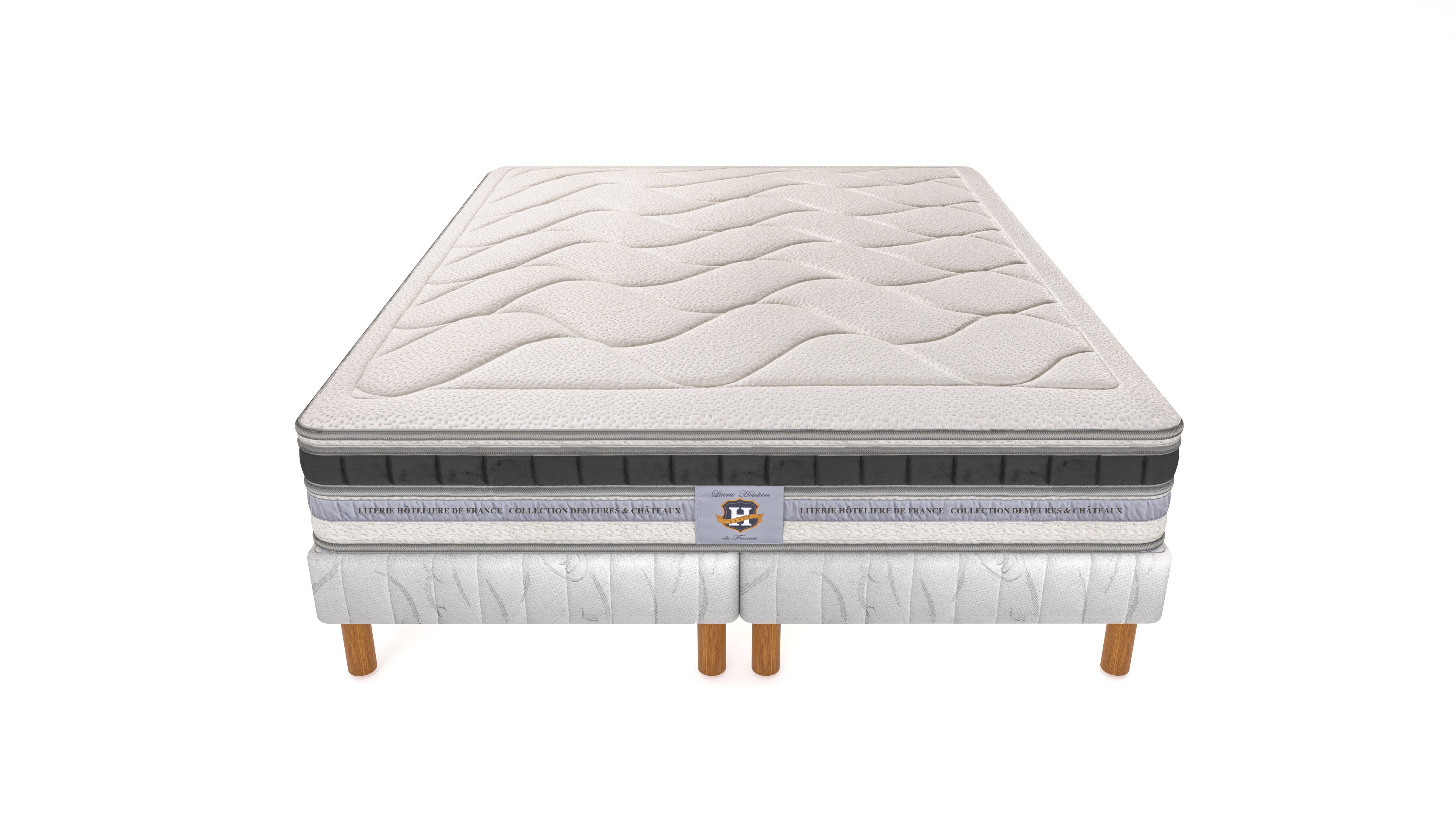 Cheverny - Mattress + Box Spring Set - White/Grey