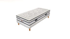 Chambourcy - Ensemble Matelas + Sommier - Blanc/Noir