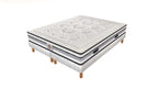 Chambourcy - Ensemble Matelas + Sommier - Blanc/Noir