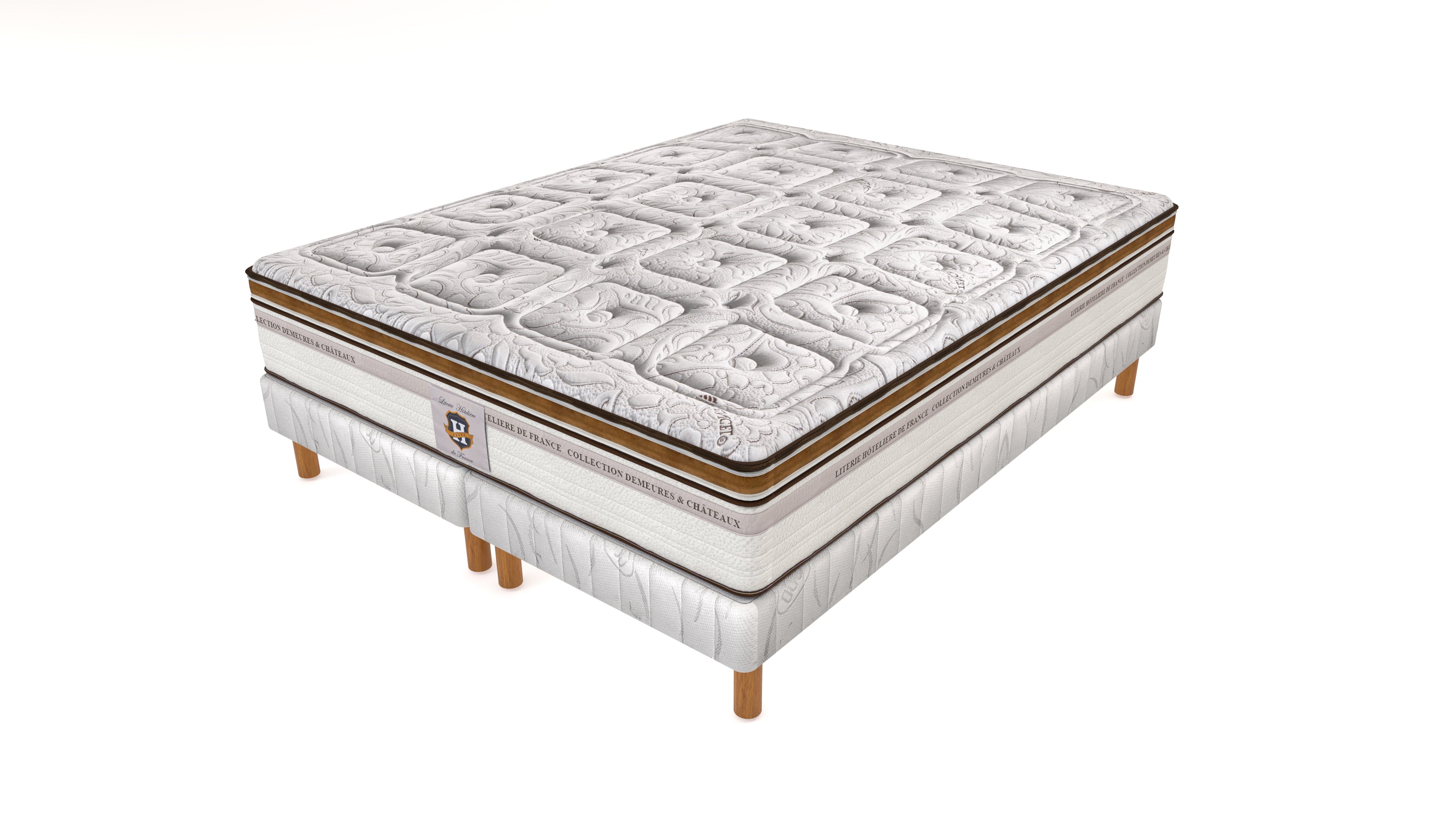 Renaissance - Mattress + Box Spring Set - White/Brown