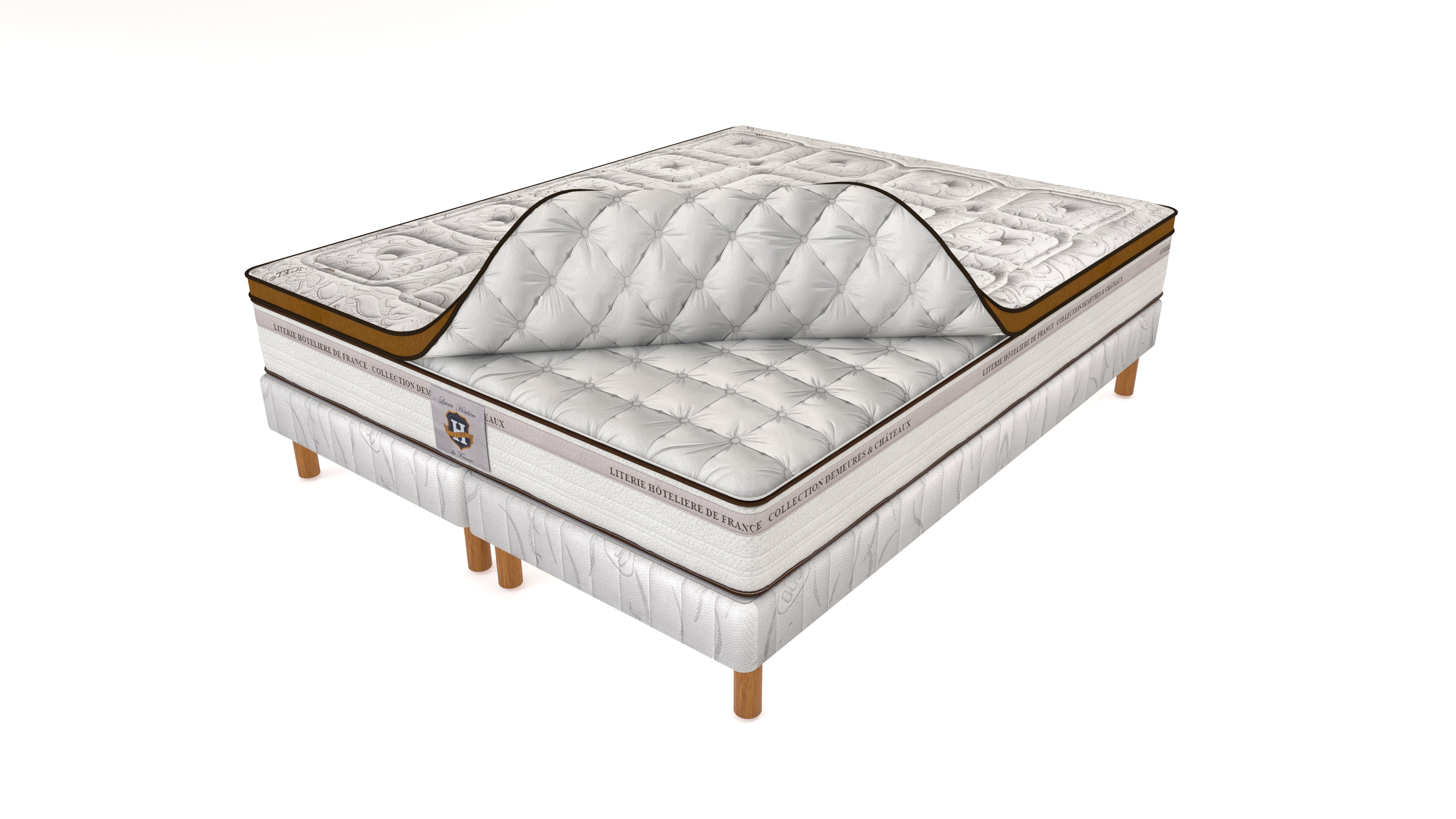Renaissance - Mattress + Box Spring Set - White/Brown