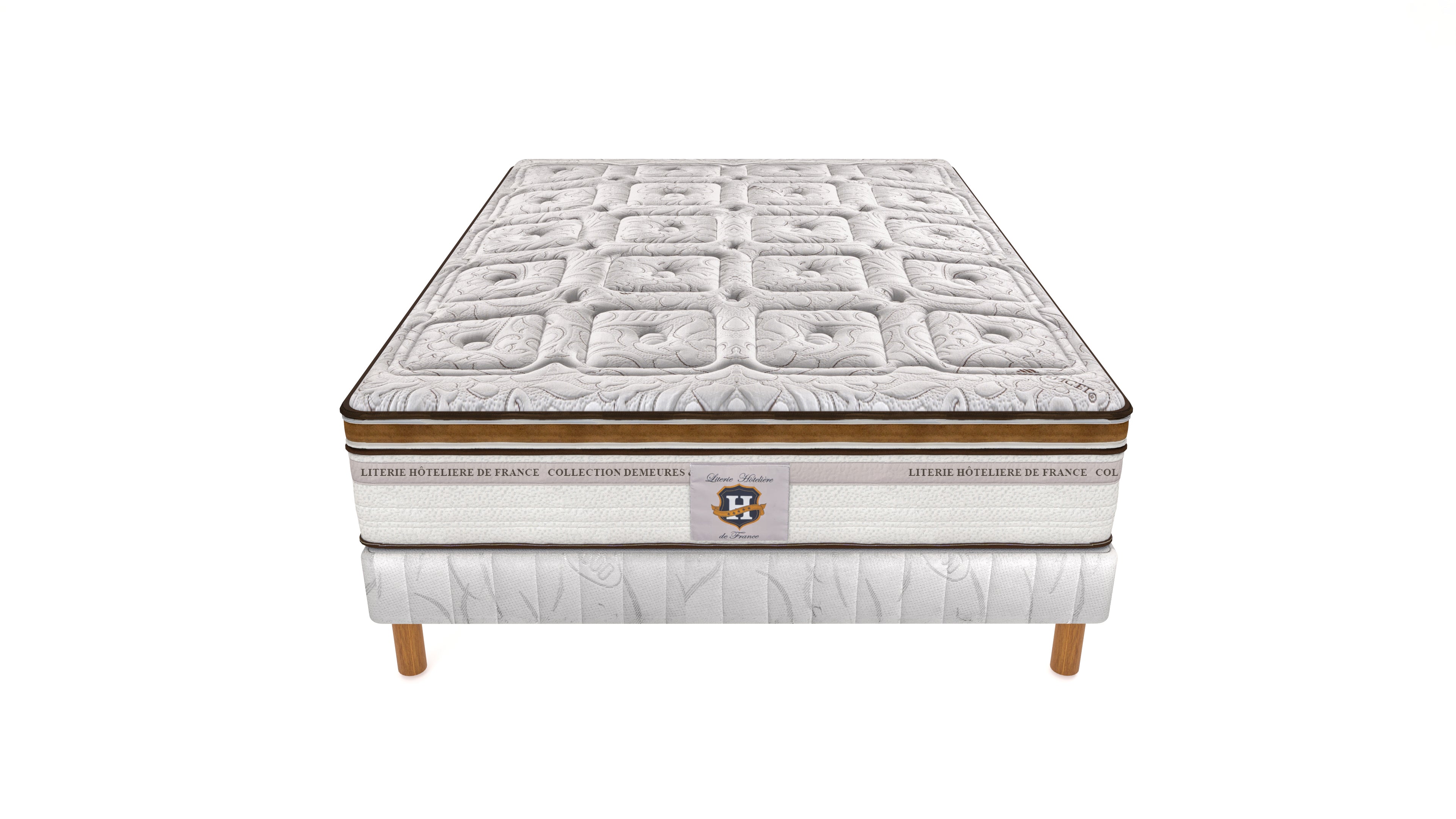 Renaissance - Mattress + Box Spring Set - White/Brown