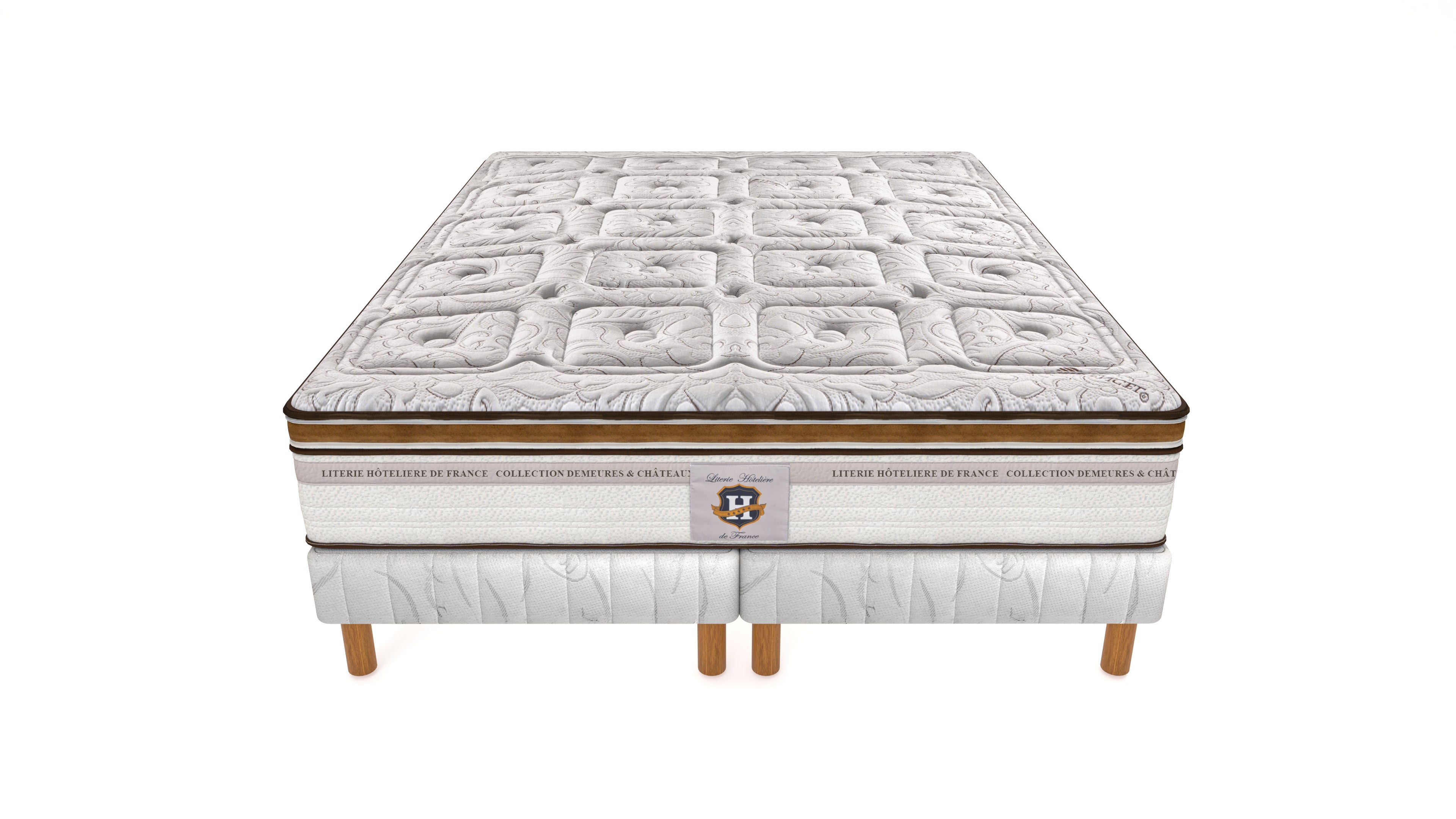 Renaissance - Mattress + Box Spring Set - White/Brown