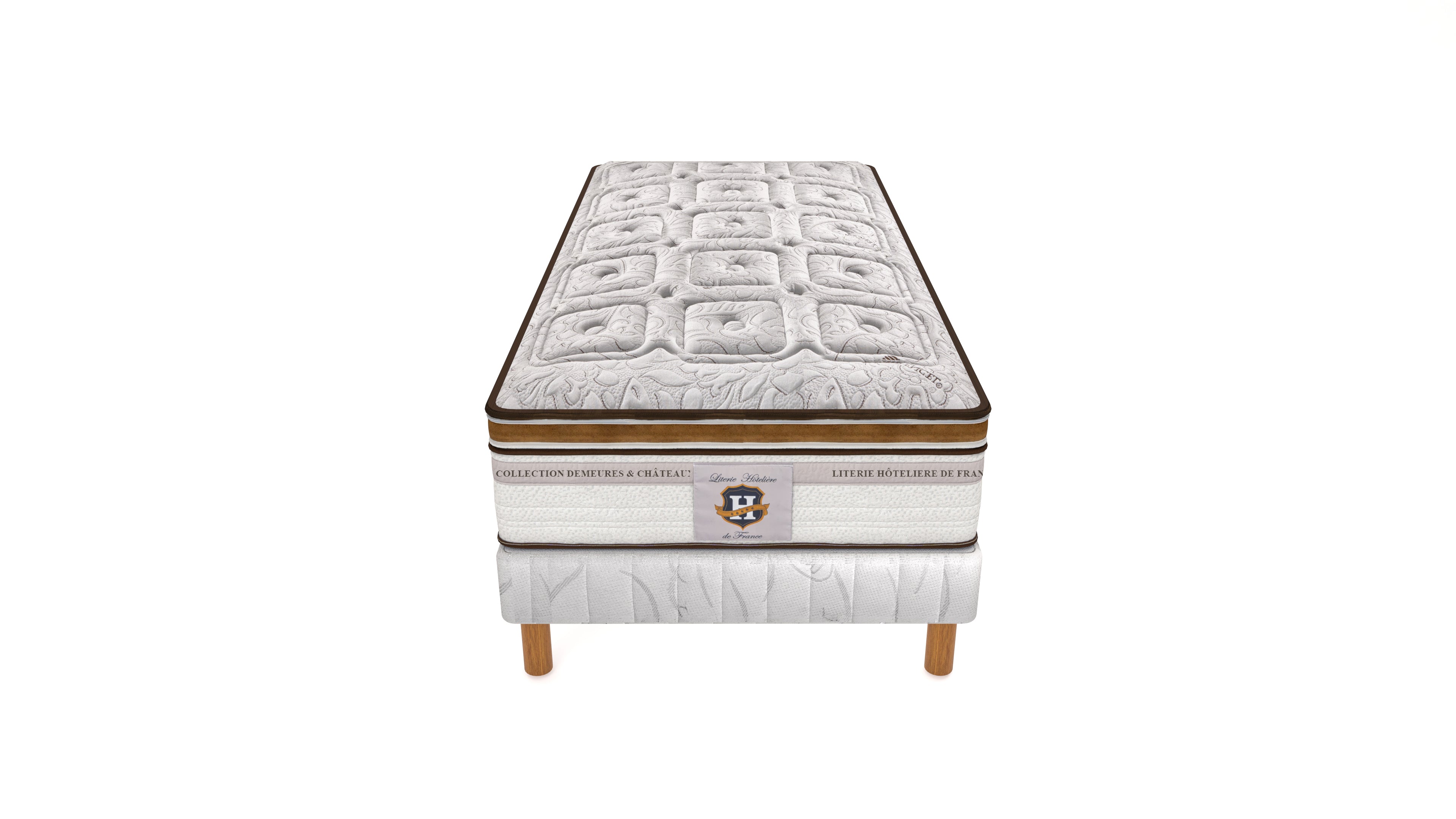 Renaissance - Mattress + Box Spring Set - White/Brown
