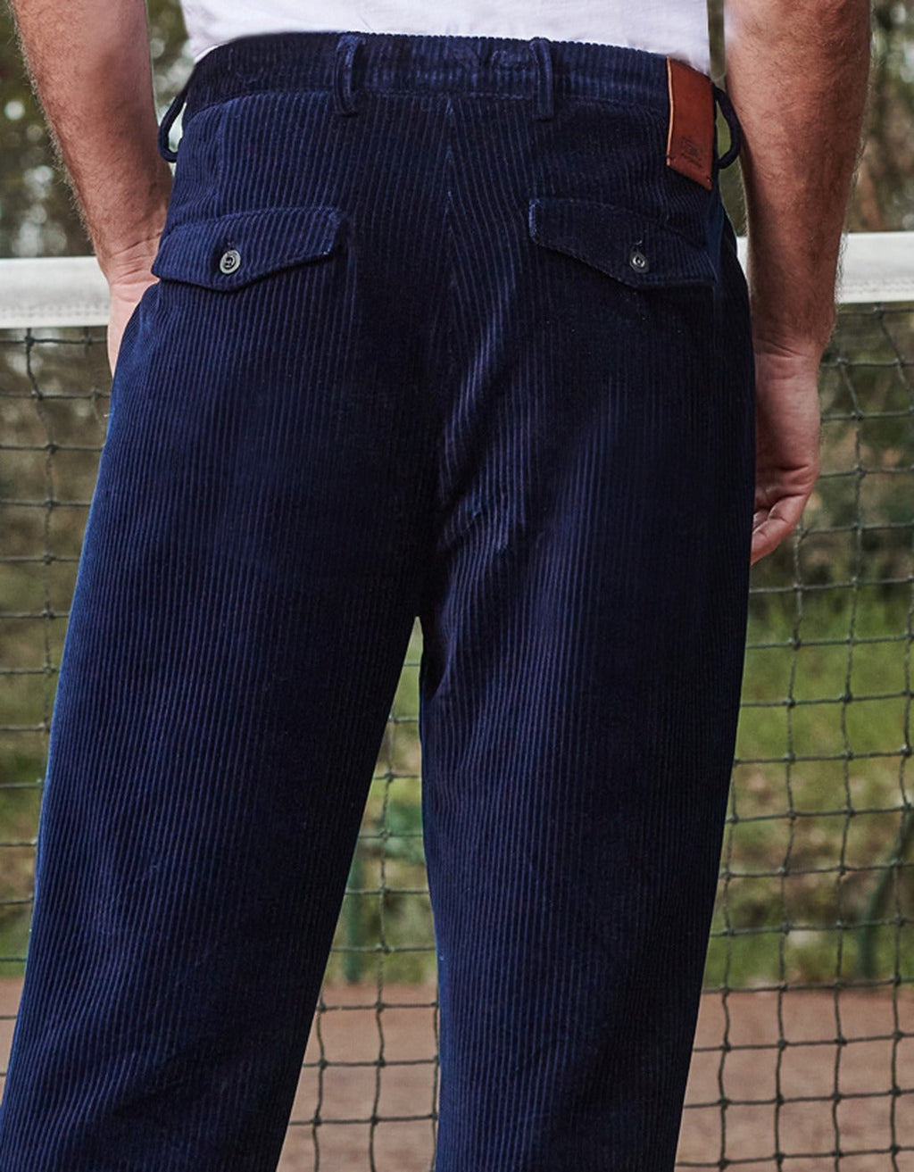 Enzo Chino Trousers - Dark Navy - Men's