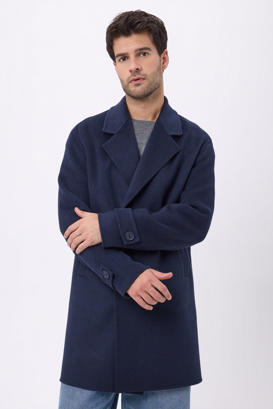 Herenmantel Enzo - Marineblauw - Heren