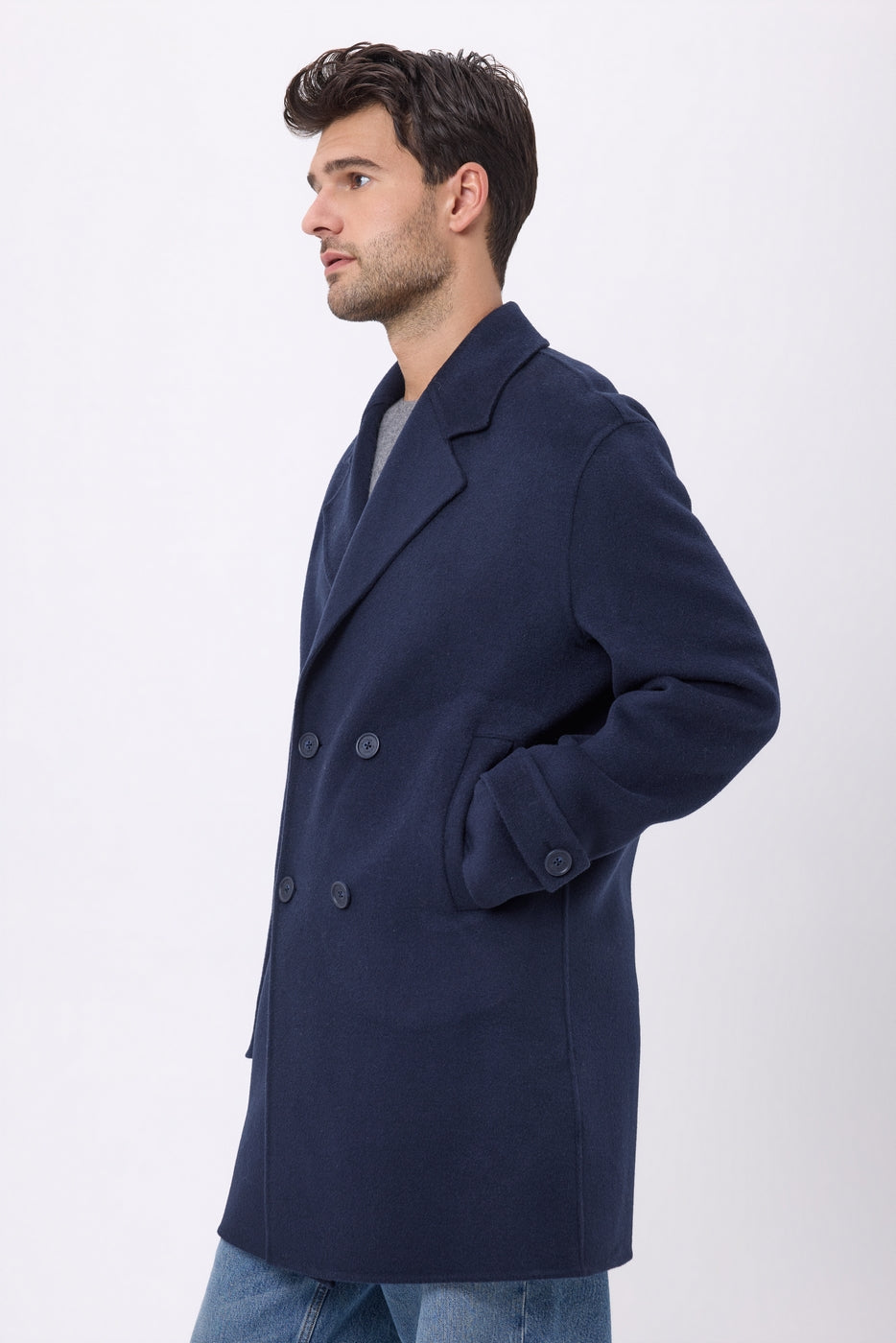 Herenmantel Enzo - Marineblauw - Heren