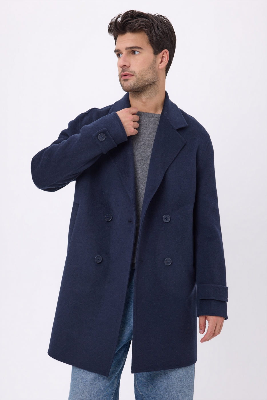 Herenmantel Enzo - Marineblauw - Heren