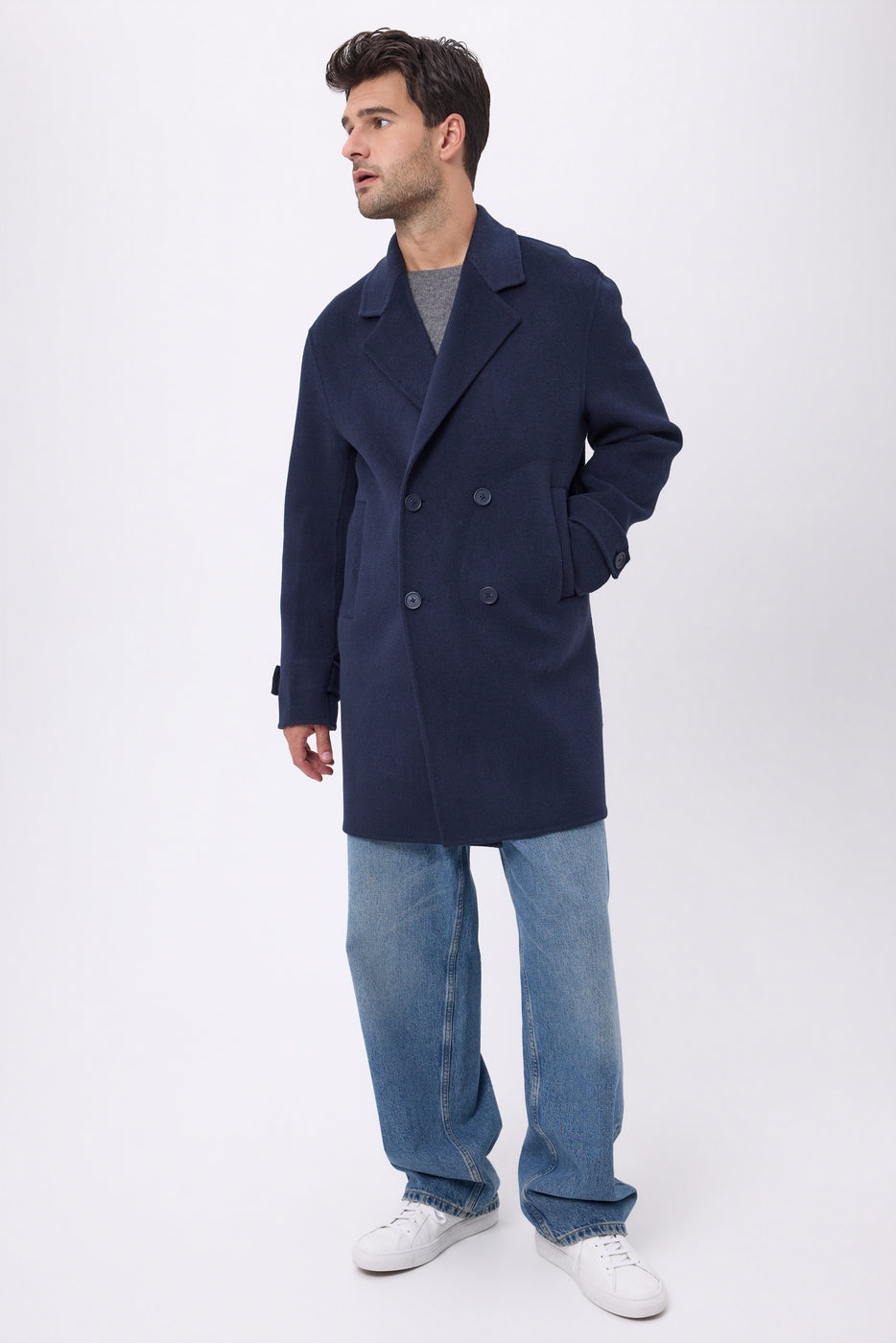 Herenmantel Enzo - Marineblauw - Heren