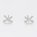 Boucles D'Oreilles " Life" D0,12Ct/26 - Or Blanc 375/1000