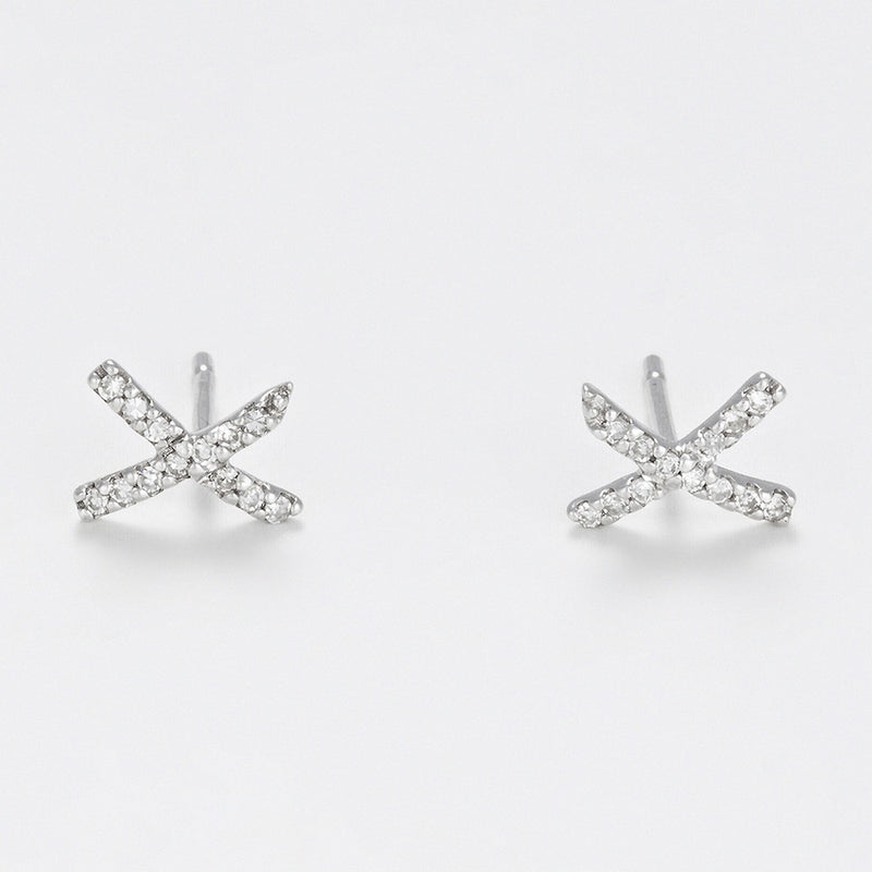 Life" Earrings D0,12Ct/26 - Gold Blanc 375/1000