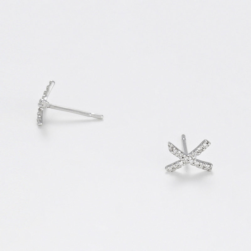 Life" Earrings D0,12Ct/26 - Gold Blanc 375/1000