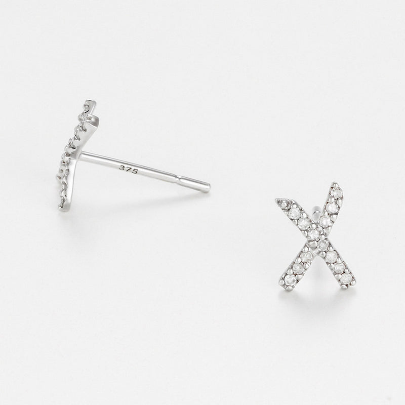 Boucles D'Oreilles " Life" D0,12Ct/26 - Or Blanc 375/1000