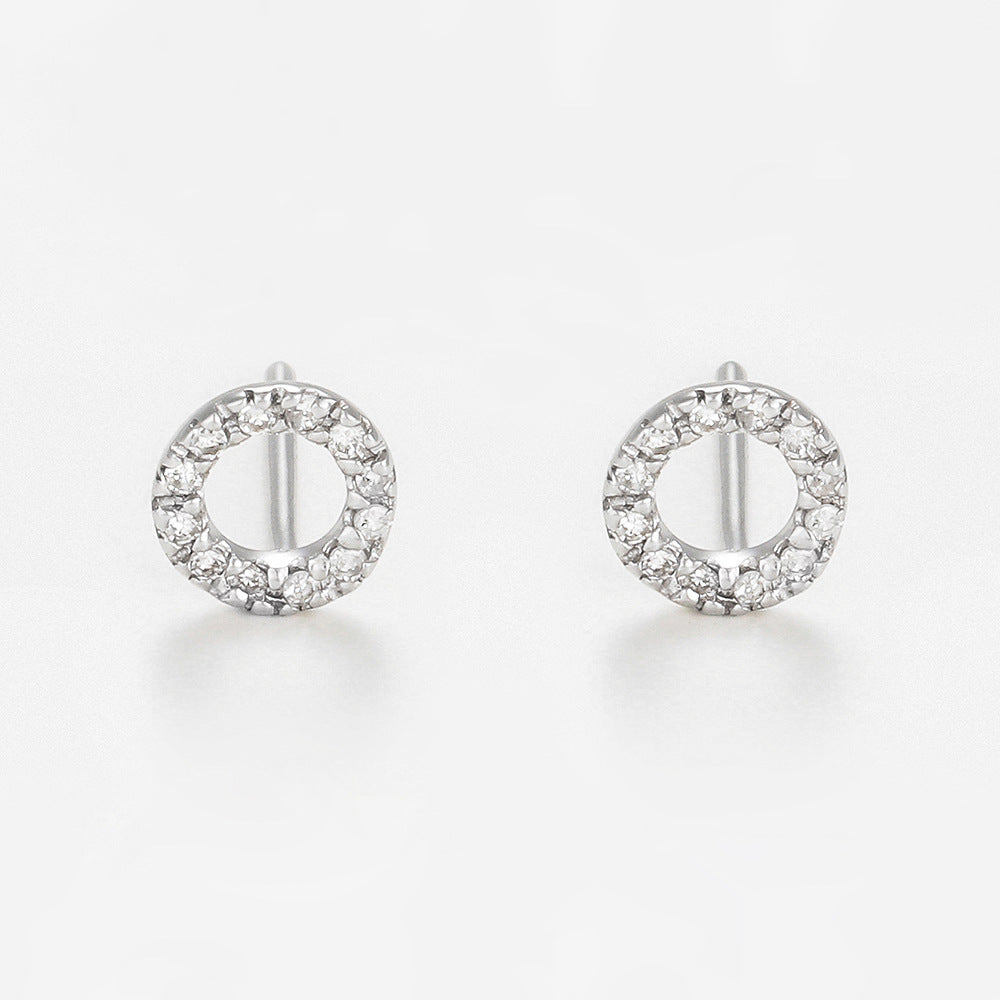 Boucles D'Oreilles "Simplicité" Diamant : 0,10" Simplicité" Diamant : 0,10Ct/24