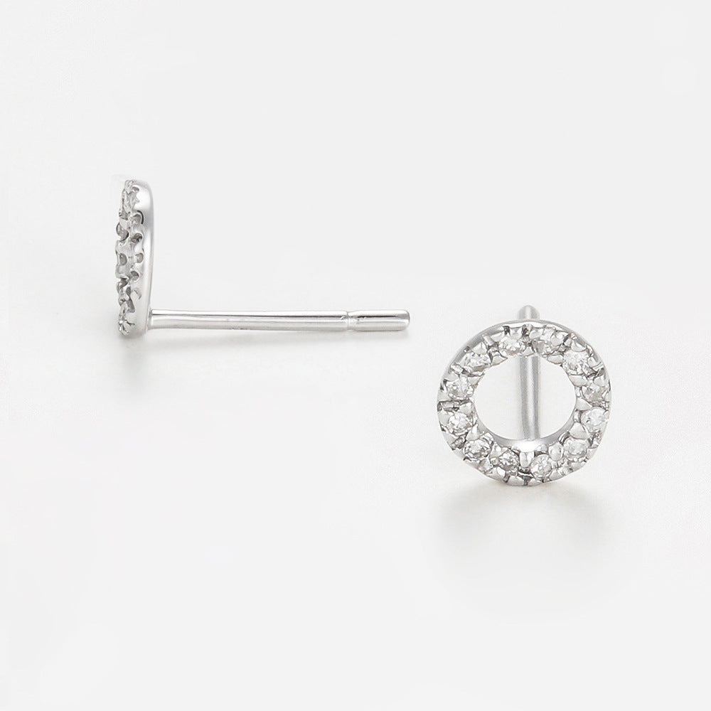 Boucles D'Oreilles "Simplicité" Diamant : 0,10" Simplicité" Diamant : 0,10Ct/24