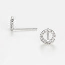 Boucles D'Oreilles "Simplicité" Diamant : 0,10" Simplicité" Diamant : 0,10Ct/24 - Or Blanc 375/1000