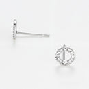 Boucles D'Oreilles "Simplicité" Diamant : 0,10" Simplicité" Diamant : 0,10Ct/24 - Or Blanc 375/1000