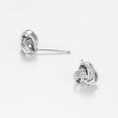Boucles D'Oreilles "Joli Noeud" Diamants 0,02Ct/6 - Or Blanc