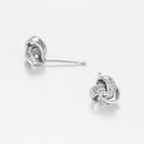 Boucles D'Oreilles "Joli Noeud" D0,02Ct/6 - Or Blanc 375/1000