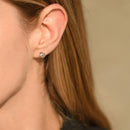 Boucles D'Oreilles "Joli Noeud" Diamants 0,02Ct/6 - Or Blanc 375/1000