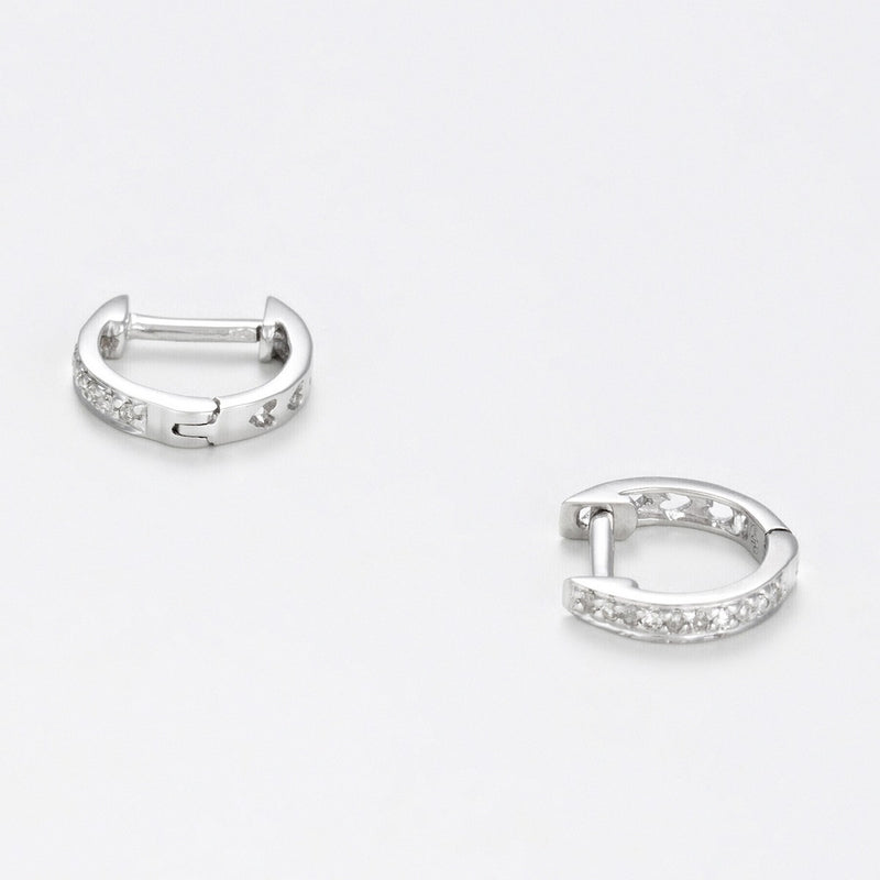 "Pm Ring" Diamond Earrings 0.06Ct/20 - White Gold